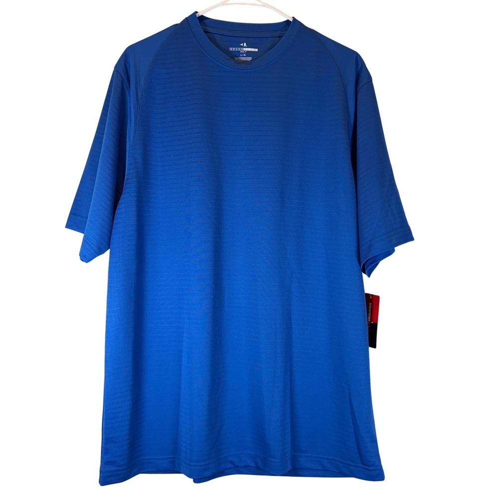 NWT Grand Slam Performance Golf Crew Neck Shirt Mens Large Blue Moisture Wicking